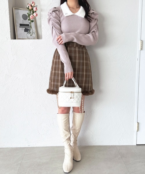 セール】アソート裾ファースカート【ZOZOTOWN限定アイテム】（スカート