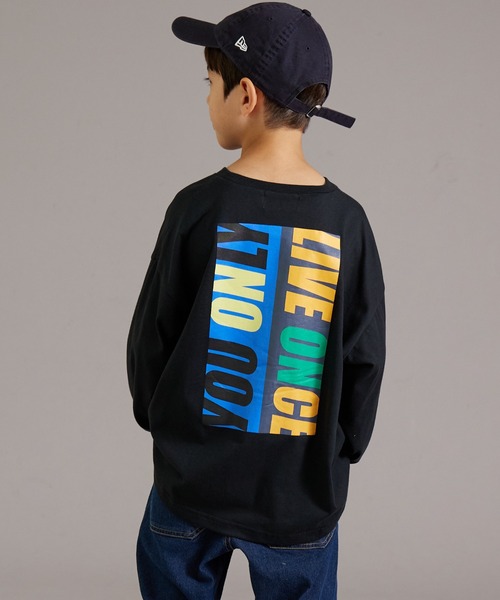 PAIRMANON STREET（ペアマノンストリート）の「【PAIRMANON STREET】アソート バックプリント ビッグシルエット 長袖 Tシャツ（Tシャツ/カットソー・キッズ・ブラック系その他3/ホワイト系その他3/ベージュ系その他/ホワイト系その他/ブラック系その他4/ブラック系その他2/ホワイト系その他4/ホワイト系その他2/ブラック系その他/ブラック系その他5/ブルー系その他/イエロー/グリーン系その他/ブルー系その他2/イエロー系その他・100/140/150/110/120/160/130/90）」の8枚目の写真