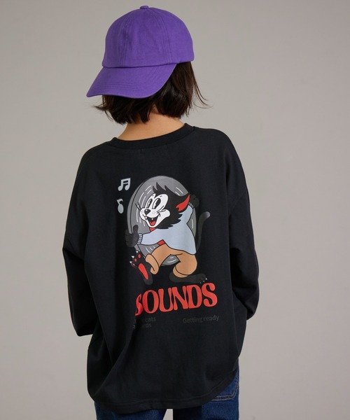 PAIRMANON STREET（ペアマノンストリート）の「【PAIRMANON STREET】アソート バックプリント ビッグシルエット 長袖 Tシャツ（Tシャツ/カットソー・キッズ・ブラック系その他3/ホワイト系その他3/ベージュ系その他/ホワイト系その他/ブラック系その他4/ブラック系その他2/ホワイト系その他4/ホワイト系その他2/ブラック系その他/ブラック系その他5/ブルー系その他/イエロー/グリーン系その他/ブルー系その他2/イエロー系その他・100/140/150/110/120/160/130/90）」の9枚目の写真