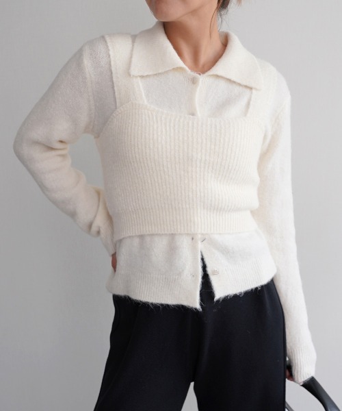 ニットビスチェセット（ニット/セーター）｜Rashik（ラシク）