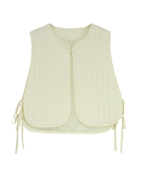 and it_（アンドイット）の「キルティングショートジレ（ベスト・レディース・ダークベージュ/アイボリー/カーキ/ブラック・M-L）」の21枚目の写真