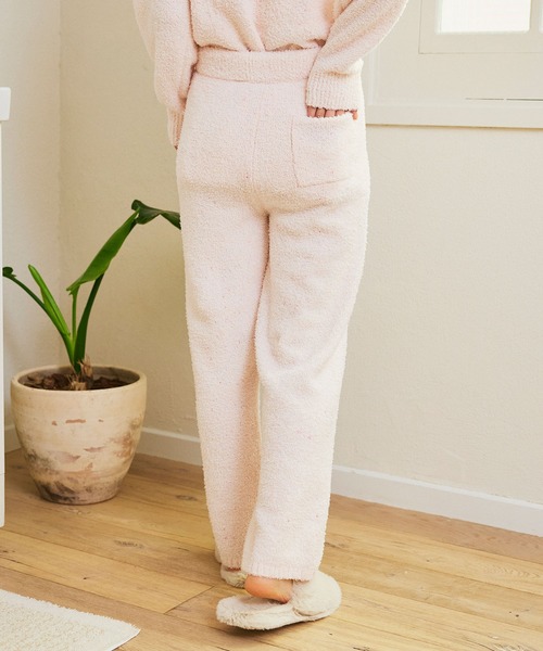 cross marche（クロスマルシェ）の「【LAFUKU/ラフク】もちふわマシュマロニット/カラーネップニットロングパンツ/ルームウェア（上下別売り）（ルームウェア/パジャマ・レディース・サーモンピンク/モカ/オフホワイト/サックスブルー/グレー・M/L/LL/S/3L）」の21枚目の写真