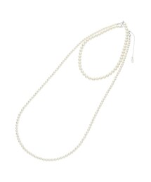 【夏SALE／フォーマル/3WAY】二連パール調ネックレス