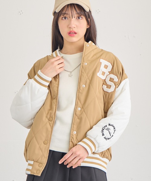 ロゴワッペン キルトスタジャン（140㎝～160㎝）（スタジャン