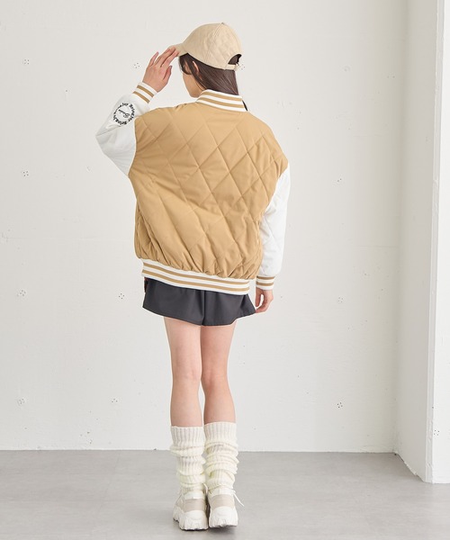 BISKEE（ビスキー）の「ロゴワッペン キルトスタジャン（140㎝～160