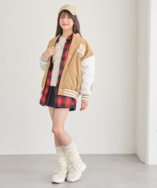 KMK ダブルロゴワッペン/Arm LINE切替ビッグトラックスタジャン KMK ダブルロゴワッペン/Arm LINE切替ビッグトラックスタジャン