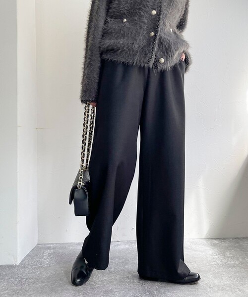 【セール】ソフトポリツイルストレートイージーパンツ（その他パンツ）｜fredy emue（フレディエミュ） 5,569円