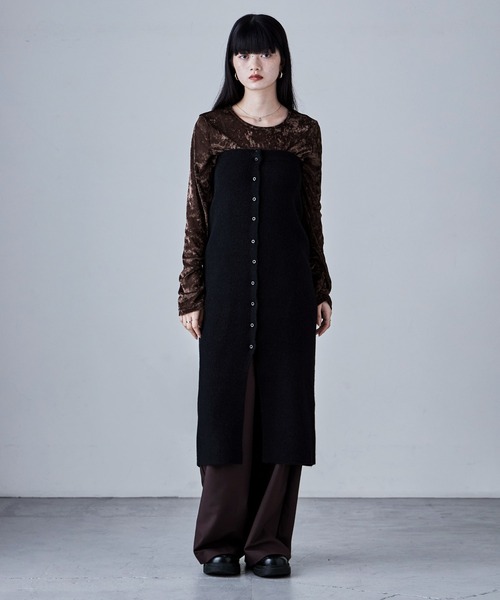 etoll.（エトル）の「アルパカタッチ2wayニットビスチェ＆スカート（ワンピース・レディース・モカ/グレー/ブラック・FREE）」の8枚目の写真