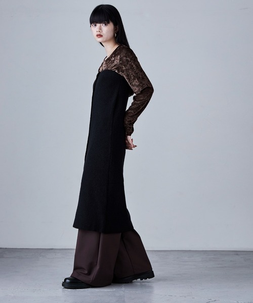 etoll.（エトル）の「アルパカタッチ2wayニットビスチェ＆スカート（ワンピース・レディース・モカ/グレー/ブラック・FREE）」の9枚目の写真