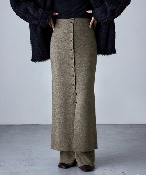 etoll.（エトル）の「アルパカタッチ2wayニットビスチェ＆スカート（ワンピース・レディース・モカ/グレー/ブラック・FREE）」の17枚目の写真