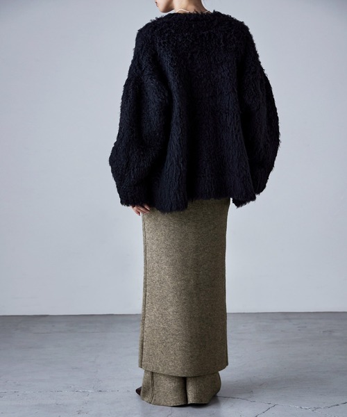 etoll.（エトル）の「アルパカタッチ2wayニットビスチェ＆スカート（ワンピース・レディース・モカ/グレー/ブラック・FREE）」の19枚目の写真