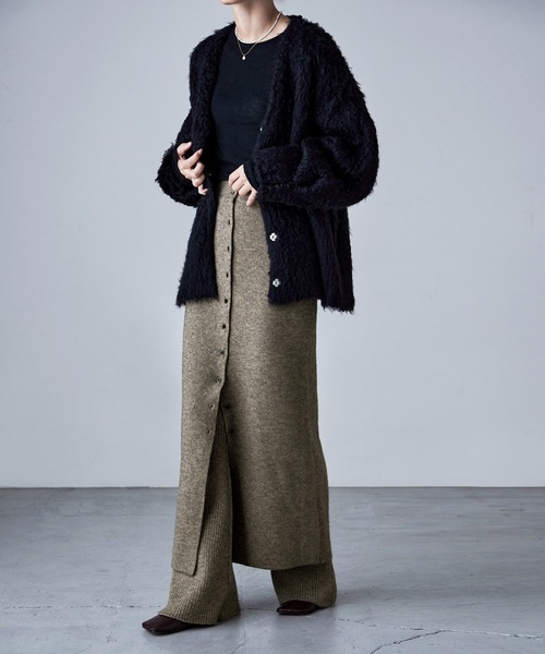 etoll.（エトル）の「アルパカタッチ2wayニットビスチェ＆スカート（ワンピース・レディース・モカ/グレー/ブラック・FREE）」の20枚目の写真