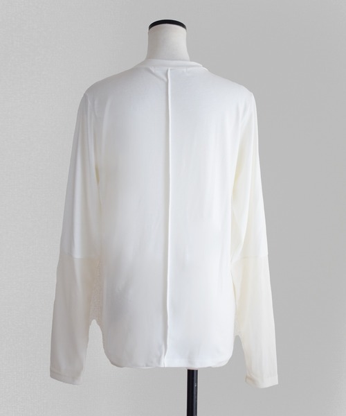 Marient(マリエント)の「シアー切替TEE(Tシャツ/カットソー・レディース・アイボリー/ブラック・FREE)」の6枚目の写真