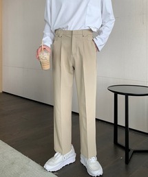 NOWLE（ノウル）の「【NOWLE】サイドベルト シングルタック セミワイド スラックス（スラックス・メンズ）」