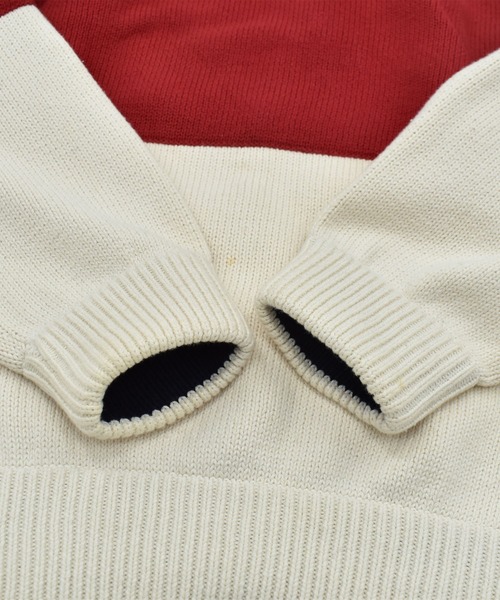 TOMMY HILFIGER(トミーヒルフィガー)の「【ヴィンテージ古着】90’s TOMMY HILFIGER トリコロール コットンニット(ニット/セーター・メンズ・マルチ・LARGE)」の7枚目の写真