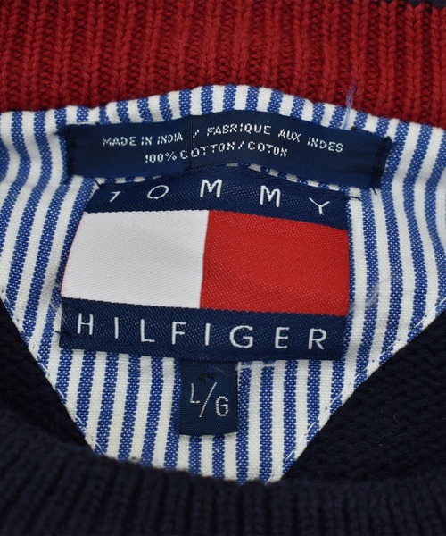 TOMMY HILFIGER(トミーヒルフィガー)の「【ヴィンテージ古着】90’s TOMMY HILFIGER トリコロール コットンニット(ニット/セーター・メンズ・マルチ・LARGE)」の4枚目の写真