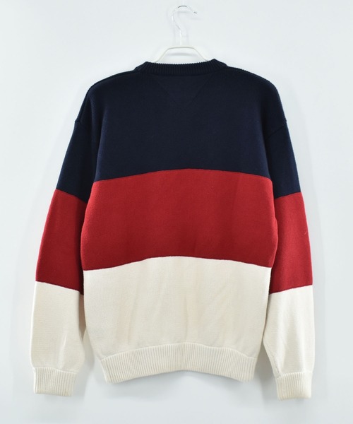 TOMMY HILFIGER(トミーヒルフィガー)の「【ヴィンテージ古着】90’s TOMMY HILFIGER トリコロール コットンニット(ニット/セーター・メンズ・マルチ・LARGE)」の9枚目の写真