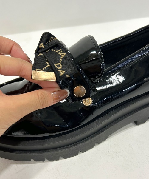 rectangle（レクタングル）の「5㎝ヒールカスタムバックルローファー（ローファー・レディース・ブラック・23.0cm/23.5cm/24.0cm/24.5cm）」の12枚目の写真