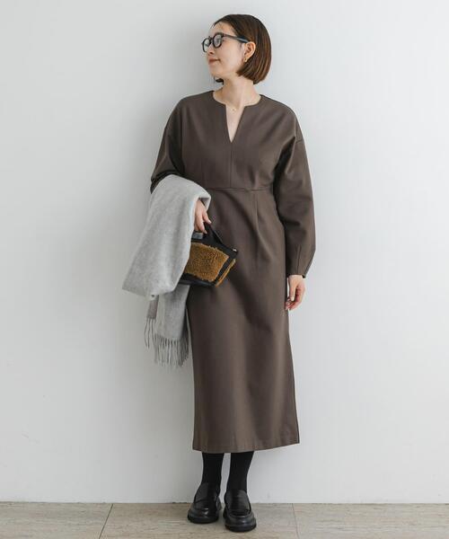 【セール】F by ROSSO 『UR TECH』裏起毛ポンチワンピース（ワンピース）｜F by ROSSO（エフバイロッソ） 6,545円