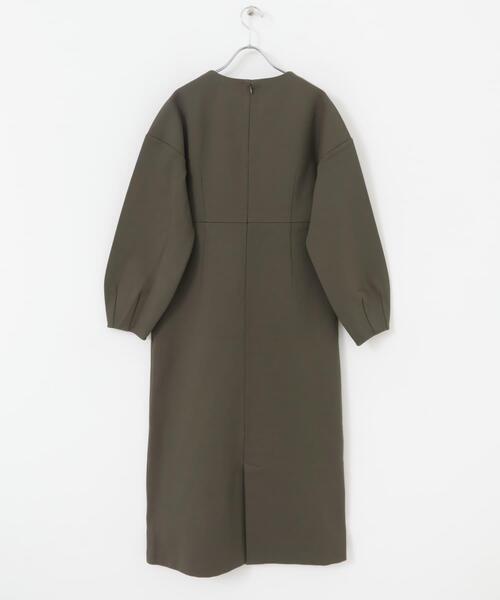 F by ROSSO（エフバイロッソ）の「F by ROSSO　『UR TECH』裏起毛ポンチワンピース（ワンピース・レディース・モカ/ブラック・38/36）」の7枚目の写真