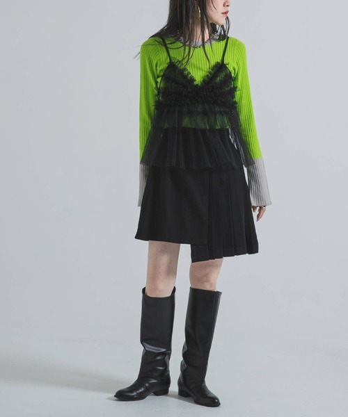 bohmal(ボマール)の「シアーチュールキャミビスチェ(キャミソール・レディース・ブラック/グレー/ブルー・MEDIUM)」の17枚目の写真
