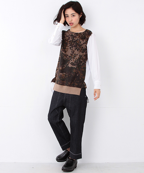 BEAMS BOY（ビームスボーイ）の「A / DENIM サルエルパンツ SPECIAL （デニムパンツ・レディース・インディゴブルー・ONE SIZE）」の5枚目の写真