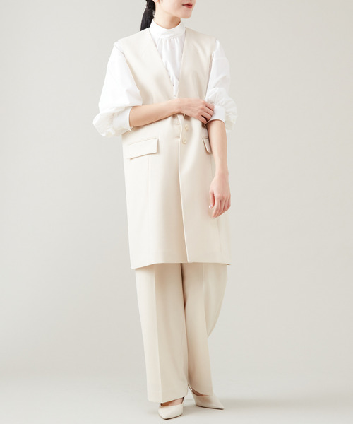 Tiara(ティアラ)の「シングルノーカラージレ(セットアップ対応)(ベスト・レディース・ネイビー/ベージュ・FREE)」の17枚目の写真