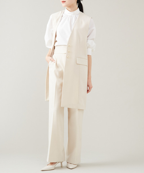 Tiara(ティアラ)の「シングルノーカラージレ(セットアップ対応)(ベスト・レディース・ネイビー/ベージュ・FREE)」の18枚目の写真