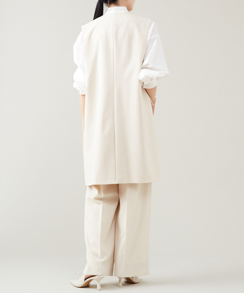 Tiara(ティアラ)の「シングルノーカラージレ(セットアップ対応)(ベスト・レディース・ネイビー/ベージュ・FREE)」の19枚目の写真