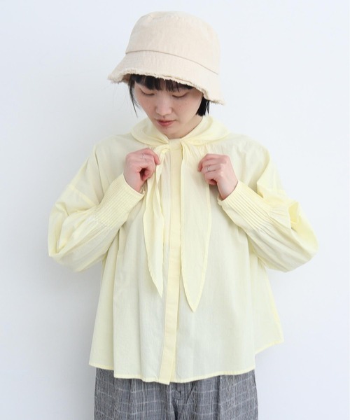 セール】袖ピンタック 朝のようなブラウス（シャツ/ブラウス