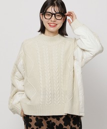 niko and... | キルトドッキングニットプルオーバー(ニット/セーター)