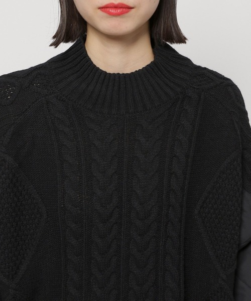 niko and...（ニコアンド）の「キルトドッキングニットプルオーバー（ニット/セーター・レディース・レッド/アイボリー/ブラック・MEDIUM/LARGE）」の15枚目の写真