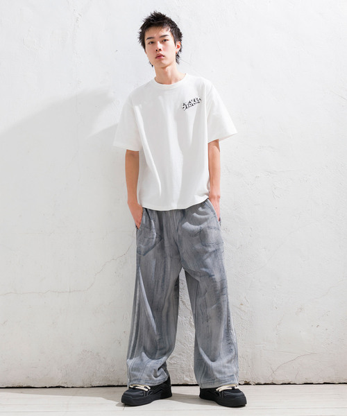 JUNRED(ジュンレッド)の「【Chocomoo×JUNRED】コラボTシャツ(Tシャツ/カットソー・メンズ・ホワイト/チャコールグレー・M/S/L)」の4枚目の写真