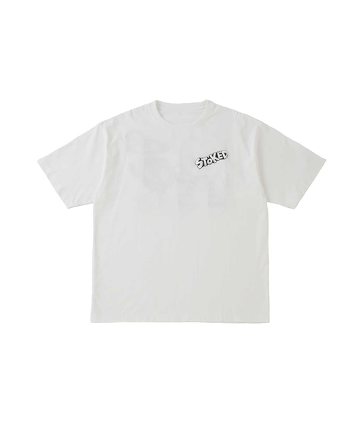 JUNRED(ジュンレッド)の「【Chocomoo×JUNRED】コラボTシャツ(Tシャツ/カットソー・メンズ・ホワイト/チャコールグレー・M/S/L)」の5枚目の写真
