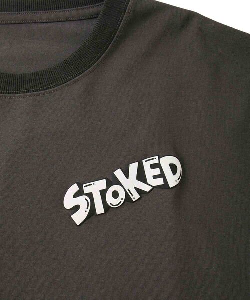 JUNRED(ジュンレッド)の「【Chocomoo×JUNRED】コラボTシャツ(Tシャツ/カットソー・メンズ・ホワイト/チャコールグレー・M/S/L)」の8枚目の写真