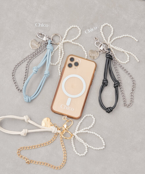 Chico(チコ)の「リボンパール付きコードチャーム(その他小物・レディース・アイボリー/ブラック/ブルー・FREE)」の21枚目の写真
