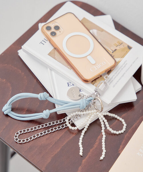 Chico(チコ)の「リボンパール付きコードチャーム(その他小物・レディース・アイボリー/ブラック/ブルー・FREE)」の10枚目の写真