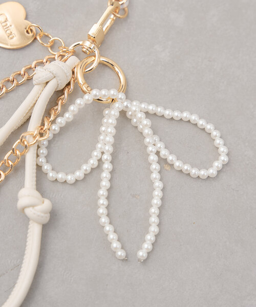 Chico(チコ)の「リボンパール付きコードチャーム(その他小物・レディース・アイボリー/ブラック/ブルー・FREE)」の18枚目の写真