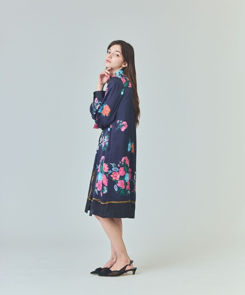 セール】ボタニカルスカーフプリントワンピース（ワンピース）｜GRACE