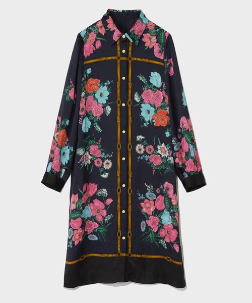 セール】ボタニカルスカーフプリントワンピース（ワンピース）｜GRACE