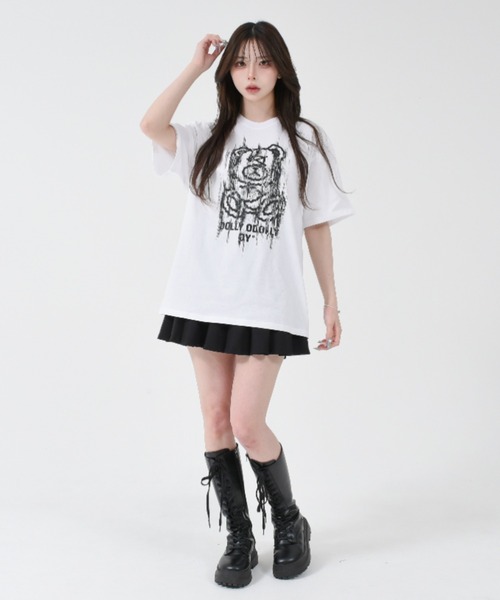 ★OY★CLOVER ODOLLY TEE - WHITE★正規品/韓国直送料込/人気 OY/オーワイ』 SKETCH ODOLLY CROP T/スケッチオードリー