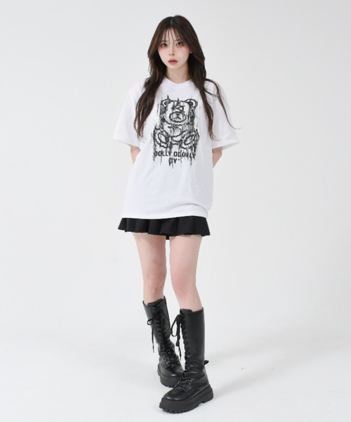 ★OY★GLITCHY DOLLY TEE - WHITE★正規品/韓国直送料込/人気 OY/オーワイ』 GLITCHY DOLLY ODOLLY TEE/グリッチドリー