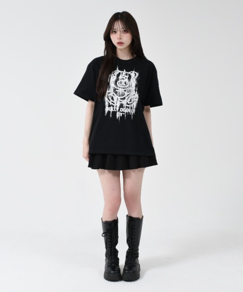 ★OY★GLITCHY DOLLY TEE - WHITE★正規品/韓国直送料込/人気 OY tシャツ 「OY/オーワイ」PIXEL ART DOLLY TEE/ピクセルアート