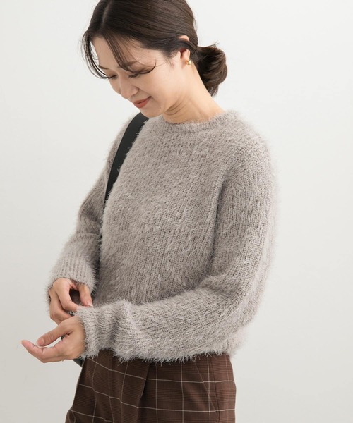 URBAN RESEARCH DOORS（アーバンリサーチドアーズ）の「シャギーニット（ニット/セーター・レディース・ライトグレー/ベージュ・MEDIUM）」の18枚目の写真