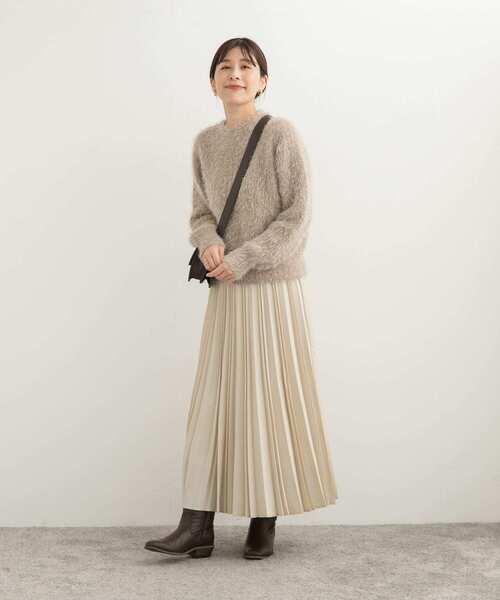 URBAN RESEARCH DOORS（アーバンリサーチドアーズ）の「シャギーニット（ニット/セーター・レディース・ライトグレー/ベージュ・MEDIUM）」の7枚目の写真