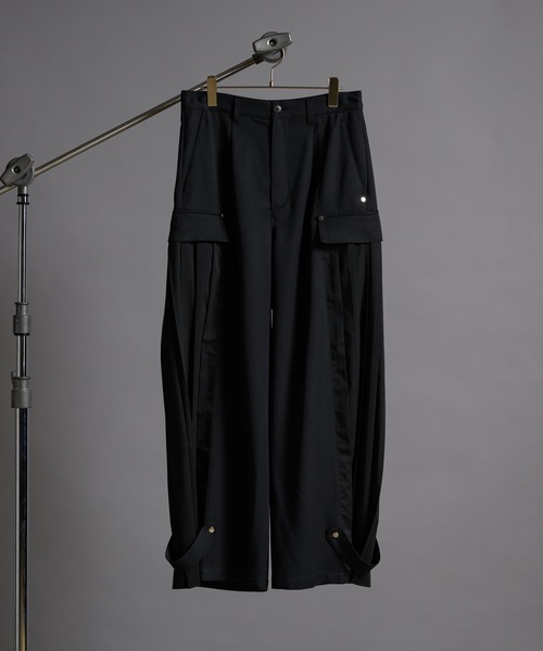 PHILTHEORY（フィルセオリー）の「Pleats docking slacks/プリーツドッキングスラックス（スラックス・メンズ・グレー/ブラック・3/2/1）」の5枚目の写真