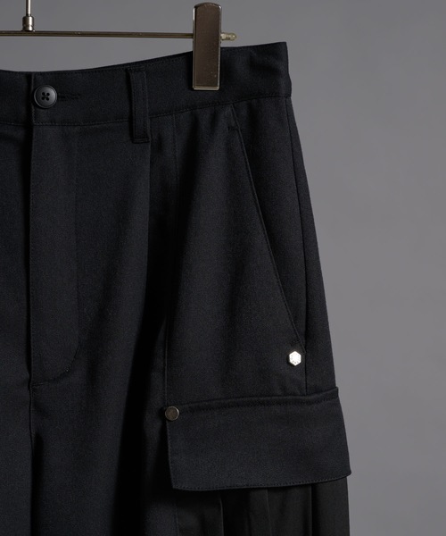 PHILTHEORY（フィルセオリー）の「Pleats docking slacks/プリーツドッキングスラックス（スラックス・メンズ・グレー/ブラック・3/2/1）」の8枚目の写真