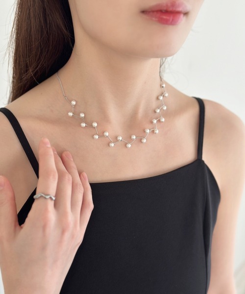 sowang（ソワン）の「ジグザグデザインパールネックレス/オケージョン（ネックレス・レディース・ゴールド/シルバー・FREE）」の8枚目の写真