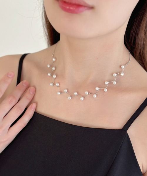 sowang（ソワン）の「ジグザグデザインパールネックレス/オケージョン（ネックレス・レディース・ゴールド/シルバー・FREE）」の9枚目の写真