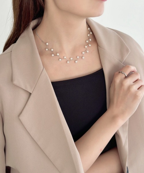 sowang（ソワン）の「ジグザグデザインパールネックレス/オケージョン（ネックレス・レディース・ゴールド/シルバー・FREE）」の11枚目の写真